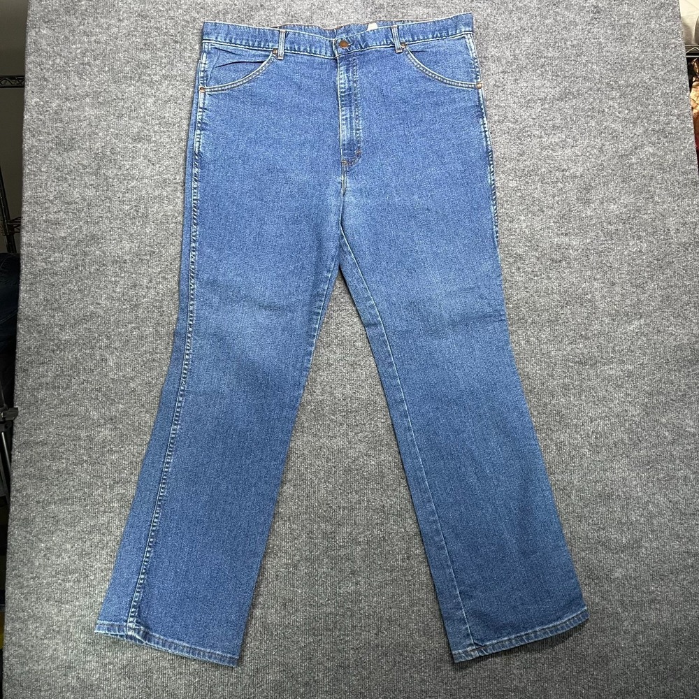 Women's Jeans Blue Denim Stretch High Rise Curvy Fit Classic‎ Straight 38X32